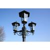 vidaXL Garden Light Post 3-arms 215 cm Dark Green/Black Aluminium