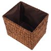 vidaXL Bench with 3 Baskets Seagrass 105x40x42 cm Brown