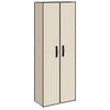 vidaXL Shoe Cabinet Cream 60x30x166 cm Fabric