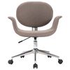 vidaXL Swivel Dining Chairs 2 pcs Taupe Fabric