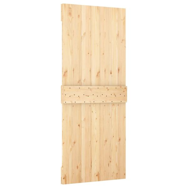 vidaXL Sliding Door with Hardware Set 85x210 cm Solid Wood Pine