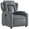 vidaXL Electric Massage Recliner Chair Grey Faux Leather