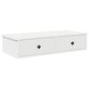 vidaXL Wall Shelf with Drawers White 80x34x17 cm Engineered Wood