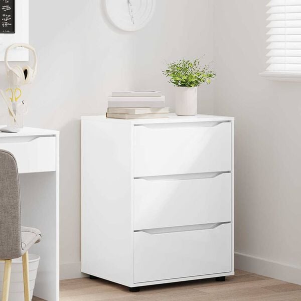 vidaXL Storage Cabinet High Gloss White 60 x 48 x 81 cm