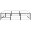 vidaXL Dog Kennel Black 9 m&sup2; Steel