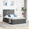 vidaXL Storage Bed with Mattress Dark Grey 137 x 190 cm Faux Leather