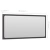 vidaXL Bathroom Mirror Grey 80x1.5x37 cm Engineered Wood