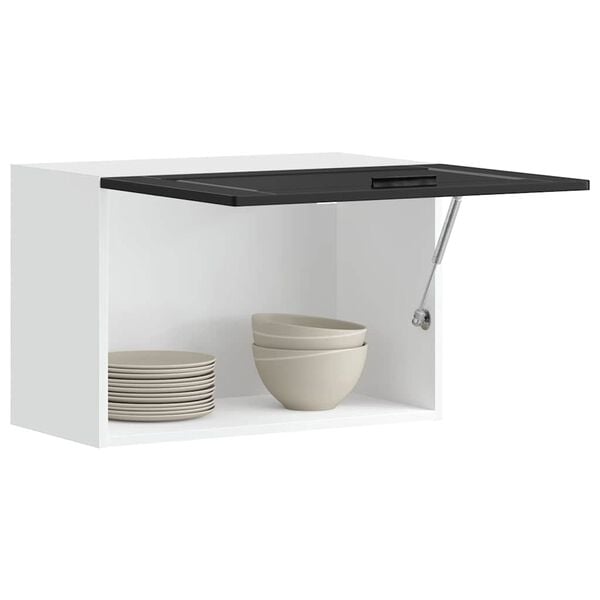 vidaXL Kitchen Wall Cabinet Porto Black Engineered Wood