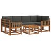 vidaXL Outdoor Sofa Set 7 pcs Natural and Anthracite