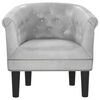 vidaXL Tub Chair Silver Faux Leather