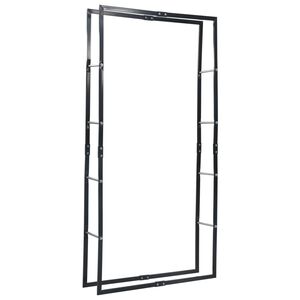 vidaXL Firewood Rack Black 100x25x200 cm Steel