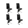 vidaXL Dining Chairs 4 pcs Black Faux Leather