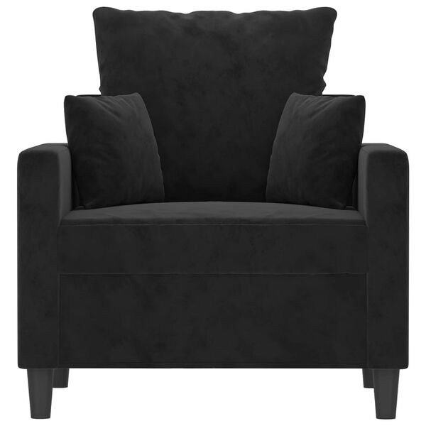 vidaXL Sofa Chair Black 60 cm Velvet