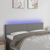 vidaXL LED Headboard Dark Grey 144 cm Fabric