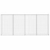 vidaXL Gabion Wall with Covers Galvanised Steel 200x20x85 cm