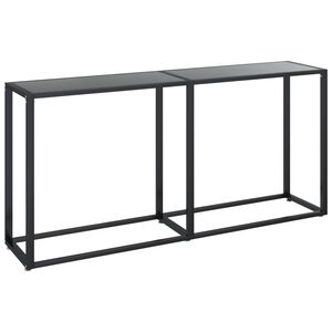 vidaXL Console Table Black 160x35x75.5cm Tempered Glass
