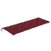 vidaXL Batavia Bench with Wine Red Cushion 150 cm Solid Wood Teak