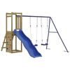 vidaXL Outdoor Playset | Brown | Solid pine wood, Polypropylene | Large
