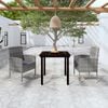 vidaXL 3 Piece Garden Dining Set Anthracite
