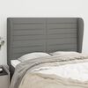 vidaXL Headboard with Ears Dark Grey 147x23x118/128 cm Fabric