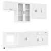 vidaXL Kitchen Unit LUCCA 8 pcs High Gloss White Engineered Wood