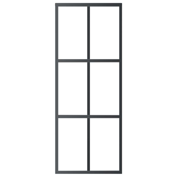 vidaXL Sliding Door with Hardware Set ESG Glass&Aluminium 76x205 cm