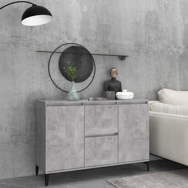 vidaXL Sideboard Concrete Grey 102x35x70 cm Engineered Wood