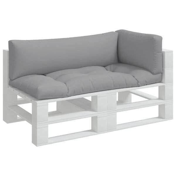 vidaXL Pallet Cushions 3 pcs Grey Fabric