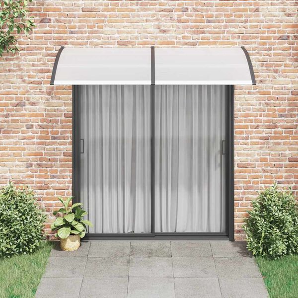 vidaXL Door Canopy Black 200x100 cm PC