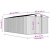 vidaXL Garden Shed 257x489x181 cm Metal Brown
