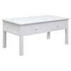 vidaXL Coffee Table | White | Paulownia and poplar wood | Coffee Table