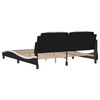 vidaXL Bed Frame "Viana" without Mattress Black and White 180x200 cm King Faux Leather