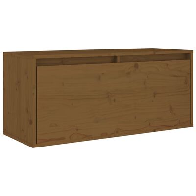 vidaXL Wall Cabinet Honey Brown 80x30x35 cm Solid Wood Pine