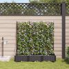 vidaXL Garden Planter 3 pcs Black Steel