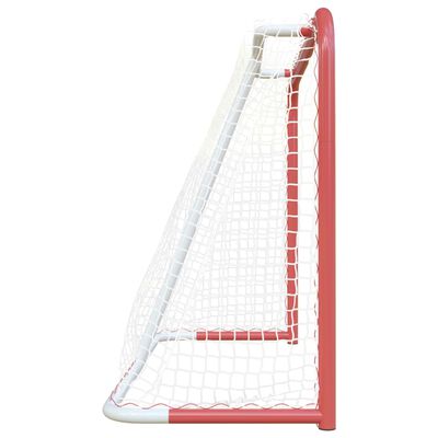 vidaXL Hockey Goal with Net Red&White 153x60x118 cm Steel&Polyester