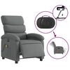 vidaXL Electric Massage Recliner Chair Dark Grey Fabric