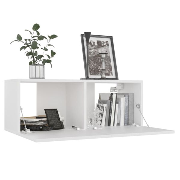 vidaXL 3 Piece TV Cabinet Set White Engineered Wood