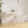 vidaXL Dining Table White 110x55x75 cm Solid Wood Pine