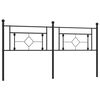 vidaXL Metal Headboard Black 180 cm