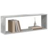 vidaXL Wall Cube Shelf 2 pcs Concrete Grey 80x15x26.5 cm Engineered Wood
