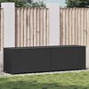 vidaXL Garden Storage Box Poly Rattan 200x50x60 cm Black