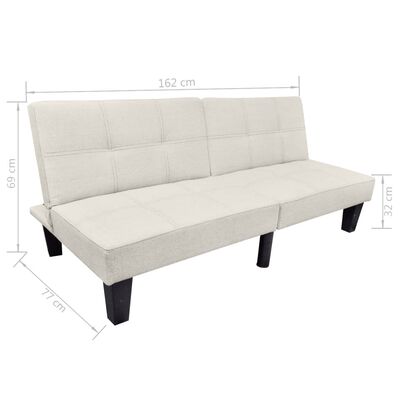 vidaXL Sofa Bed Adjustable Beige