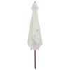 vidaXL Garden Parasol 200x300 cm Wooden Pole Cream White