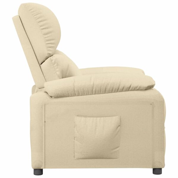 vidaXL Recliner Chair Cream Fabric