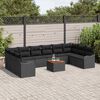 vidaXL Garden Sofa Set 11 pcs Black