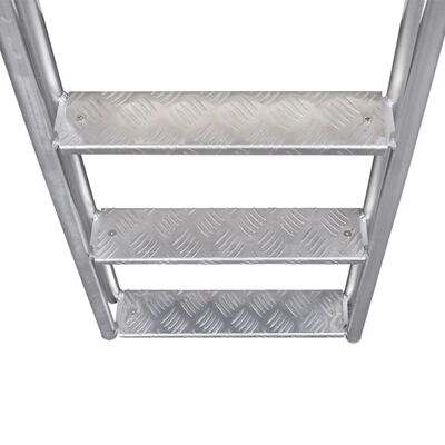 vidaXL 4-Step Dock/Pool Ladder Aluminium 167 cm