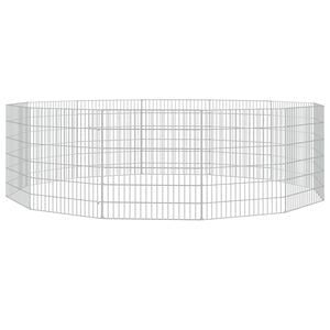 vidaXL Free Range Animal Enclosure 12-Panel 54x60 cm Galvanised Iron