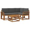 vidaXL Outdoor Sofa Set 5 pcs Natural and Anthracite