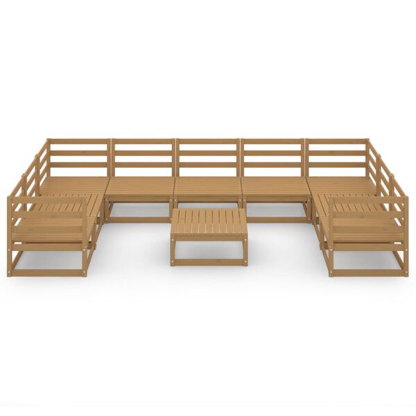 vidaXL 10 Piece Garden Lounge Set Solid Pinewood