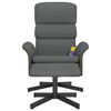vidaXL Massage Recliner Chair with Footstool Dark Grey Fabric